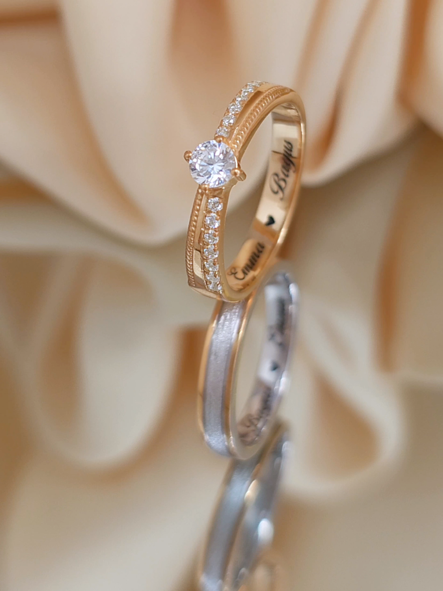 Wujudkan cincin custom impianmu bersama mudajaya jewellery 💍💍#menikah #lamaran #fypシ゚viral🖤tiktok #fypシ゚ #tunangan 