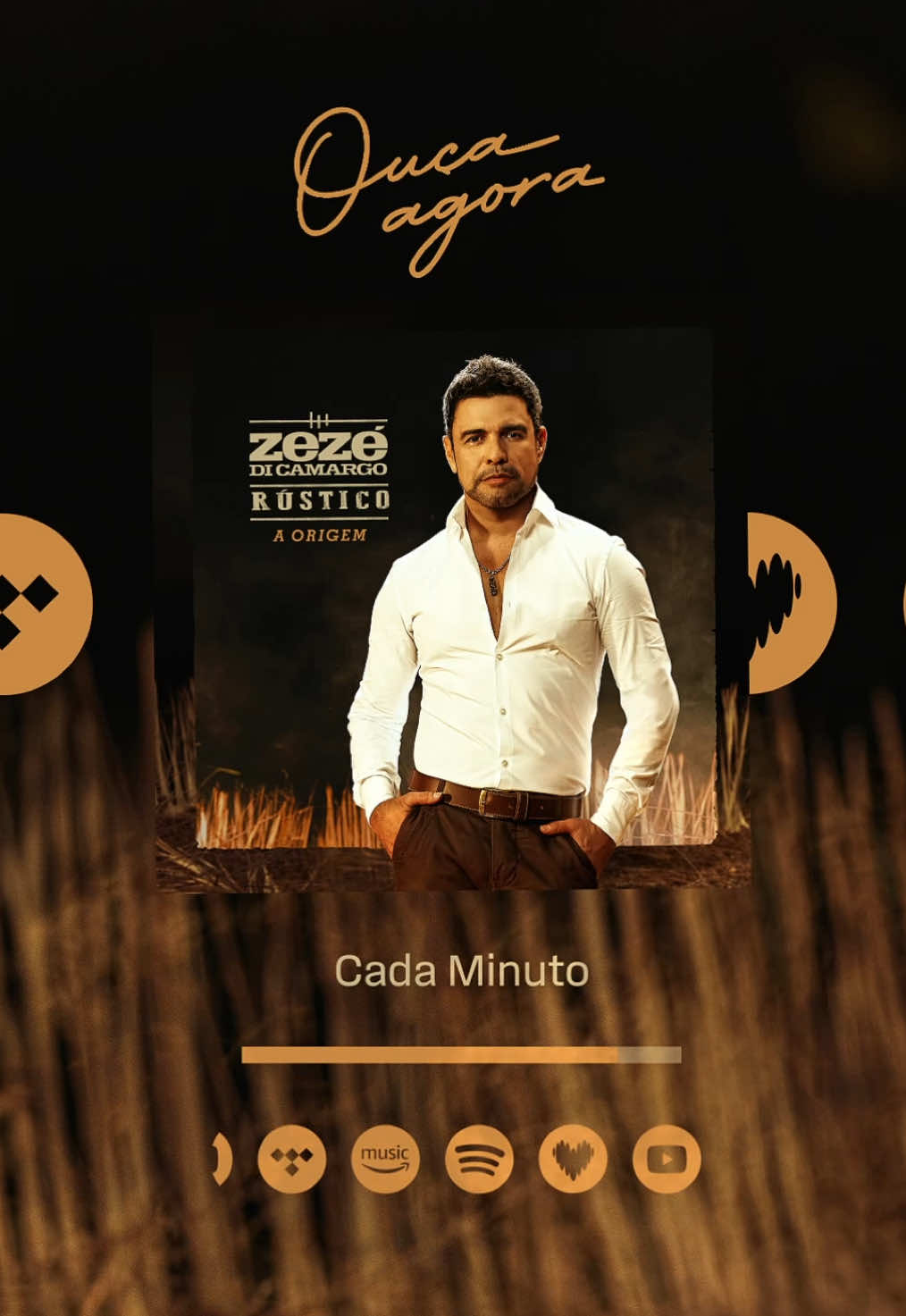 Chegou a hora!  EP RÚSTICO A ORIGEM! #CadaMinuto já está no ar em todas as plataformas. Dá o play e vem sentir essa música comigo. 🎶✨ (Link na bio) #RústicoOrigem #ZezéDiCamargo #CadaMinuto