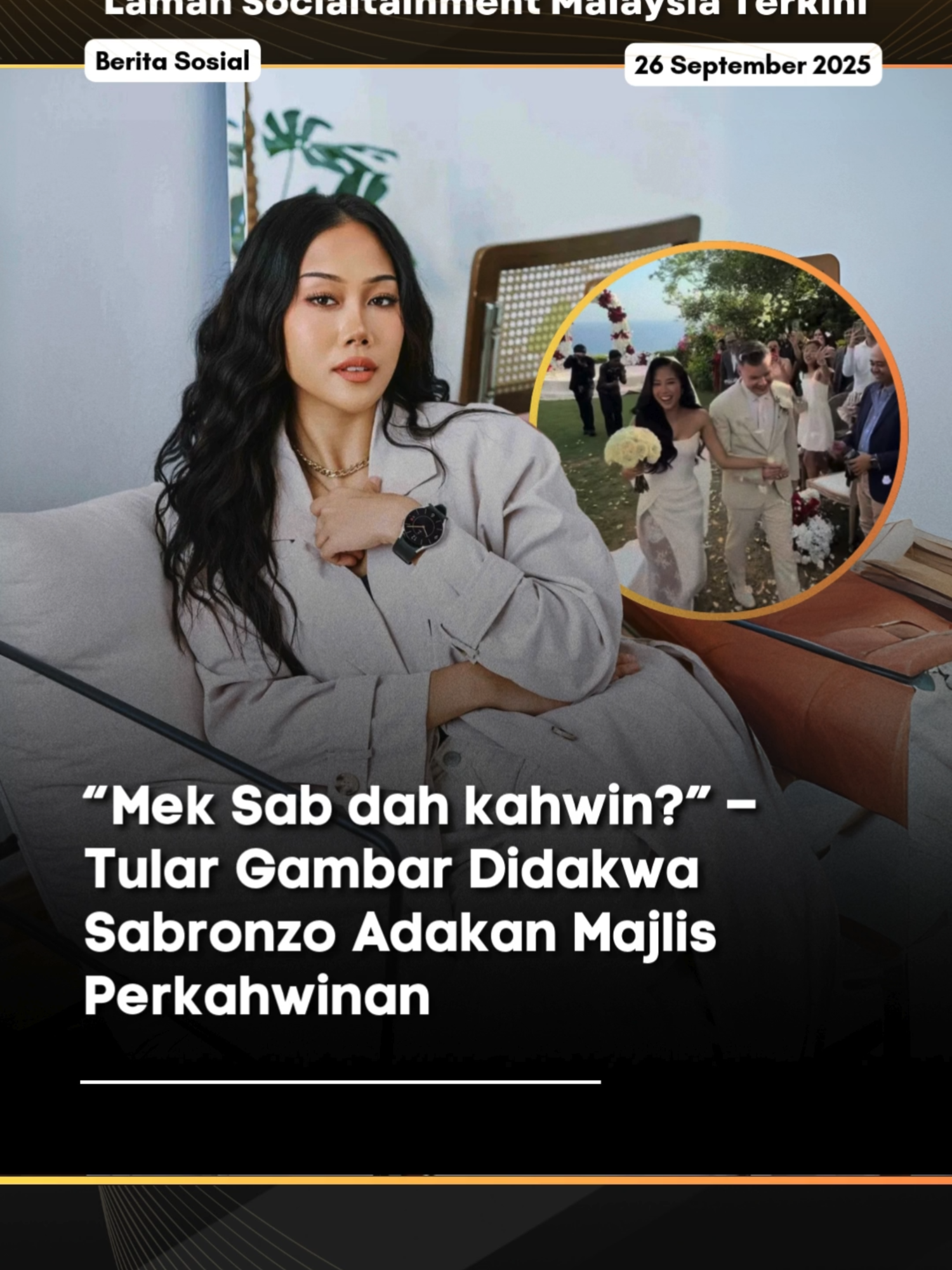 Topik hangat semalam, seorang ahli kumpulan Dolla didakwa telah melangsung perkahwinan dengan DJ popular antarabangsa. Menerusi gambar yang dikongsikan di media sosial Threads, foto wanita itu menyerupai seorang ahli kumpulan Dolla iaitu Sabronzo yang mengenakan busana serba putih ala barat bersama pasangan pengantin. Disebabkan hantaran dari Threads ini, ramai peminat serta netizen yang mengucapkan tahniah di atas perkahwinan Sabronzo namun masih berteka-teki atas kesahihan berita ini. Untuk berita penuh boleh baca di kotak hijau di atas [ SIla layari www.lobakmerah.com untuk baca berita penuh sekiranya kotak hijau hilang ] Jangan lupa untuk Like, Comment. Share dan Follow Lobak Merah! 🧡 Terima Kasih! #fyp #news #trends #berita