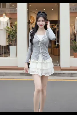 Áo dài tay phối nơ xinh xắn #xuhuong #aodaitaynu #aoxinh #thoitrang #hottrend 