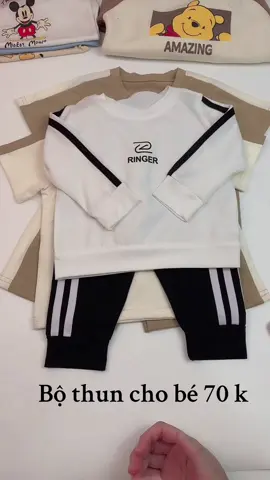 Bộ thu đông cho bé vải Cotton mềm, co giãn, thấm mồ tốt 8-23 kg 