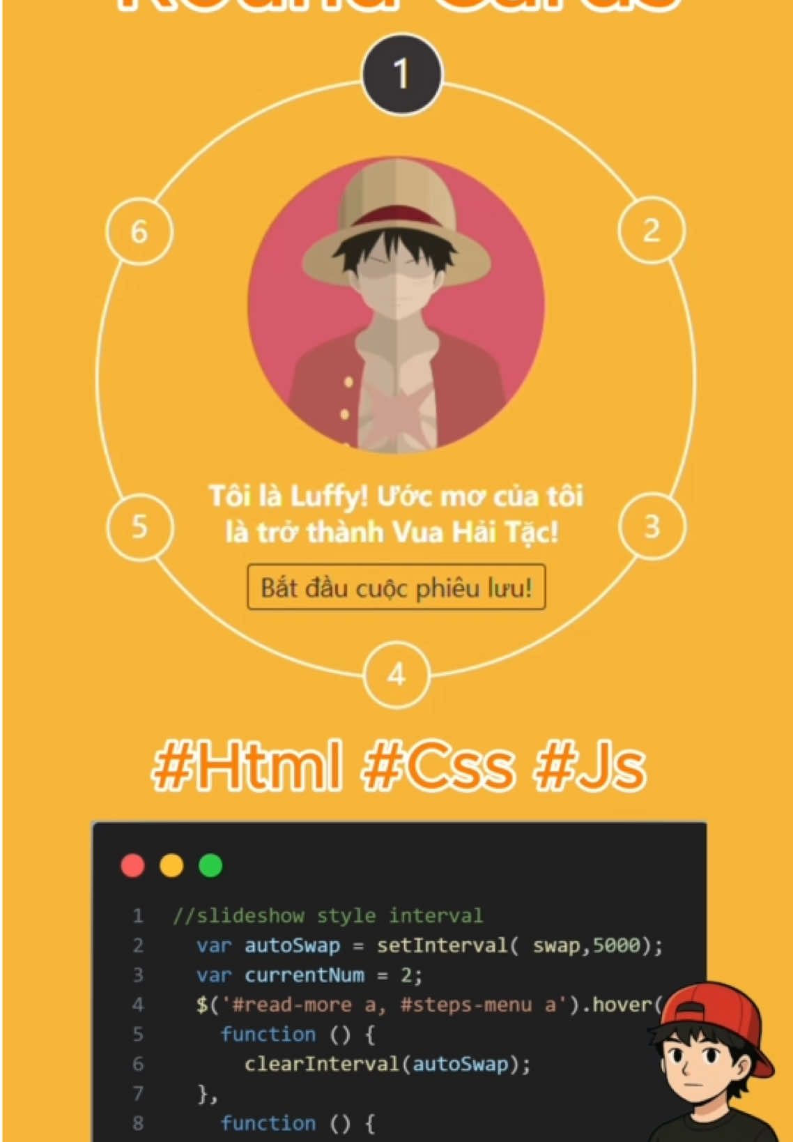 Round Cards 📍#tiktok #htmlcss #onepiece #vairal #cuocsongthuongngay 