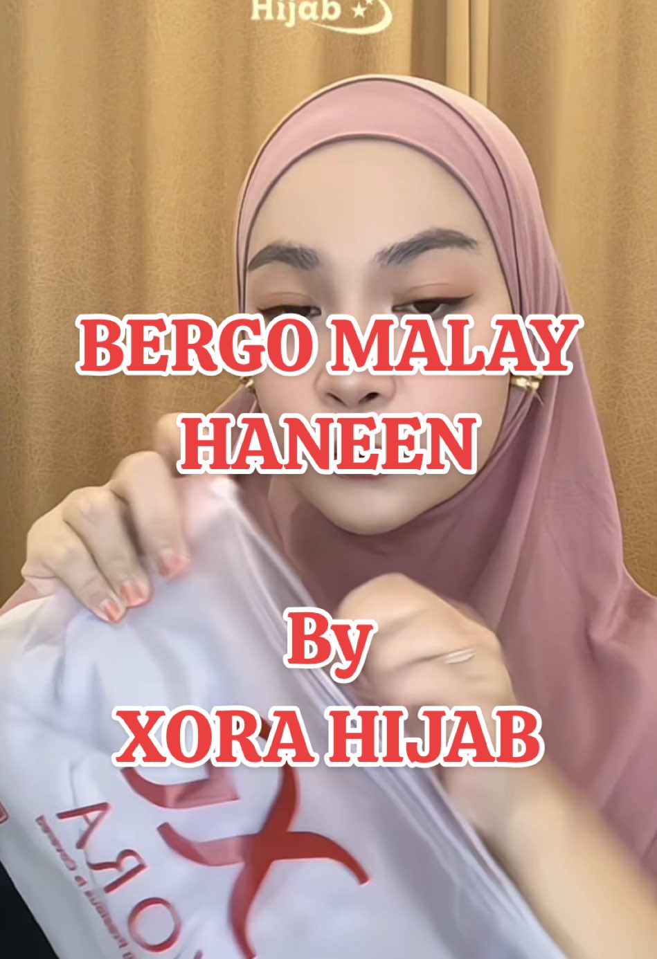 Bergo Malay “ Haneen “  Asliii Warnanya Cakeup2🤩 @Xora Hijab  #bergomalay #outfitideas #outfitinspiration #xorahijab 