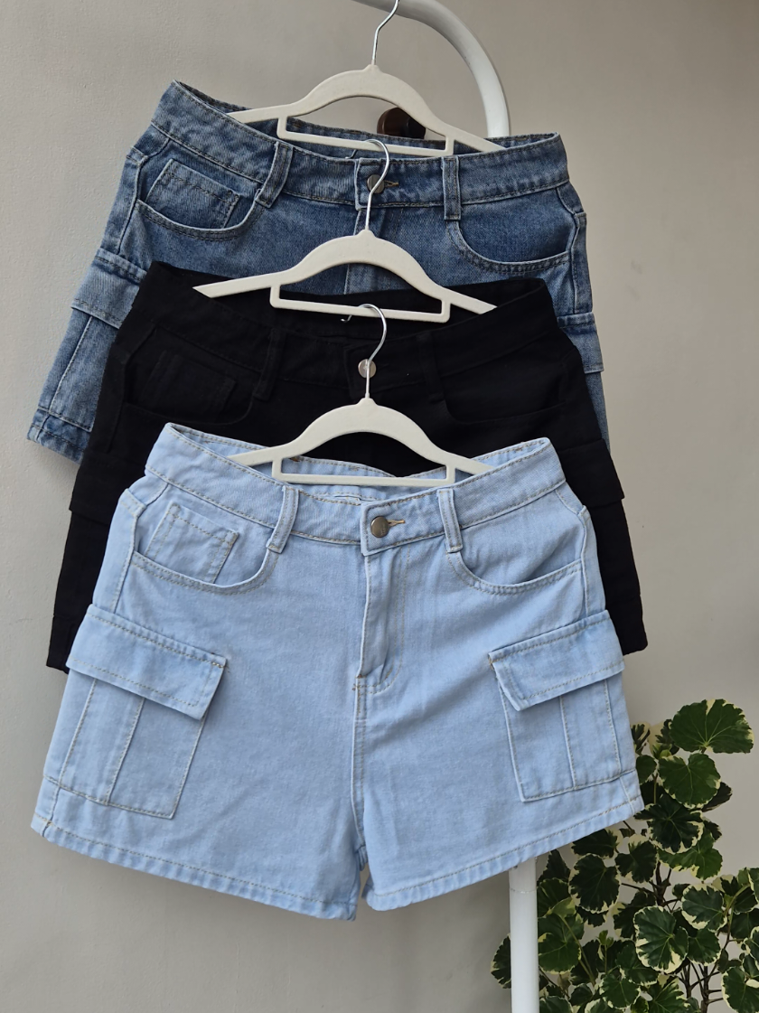 Denim Cargo Shorts for women #cargoshorts #shorts #denimshorts 