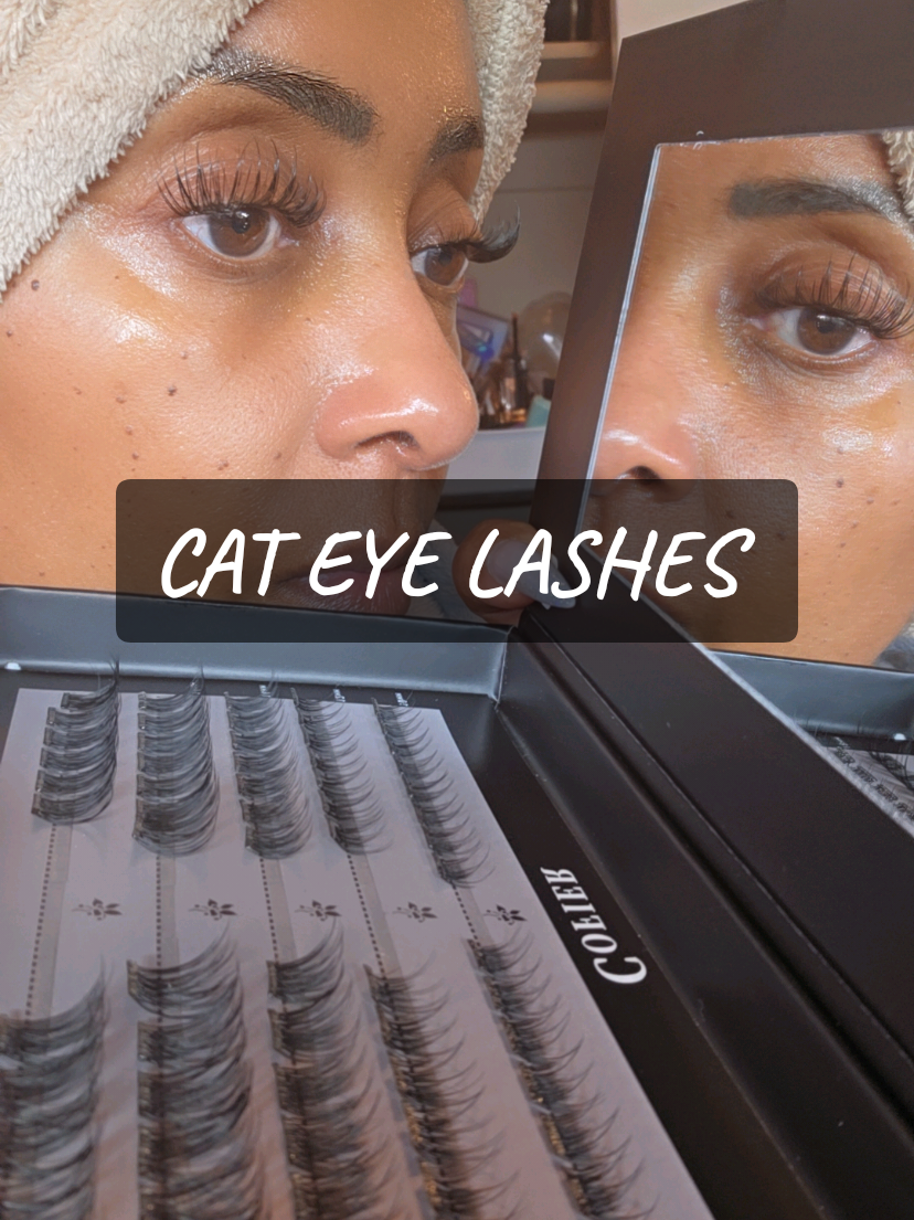 CAT EYE LASHES and NO GLUE NEEDED #viral #trending #lashes #beauty #CapCut 