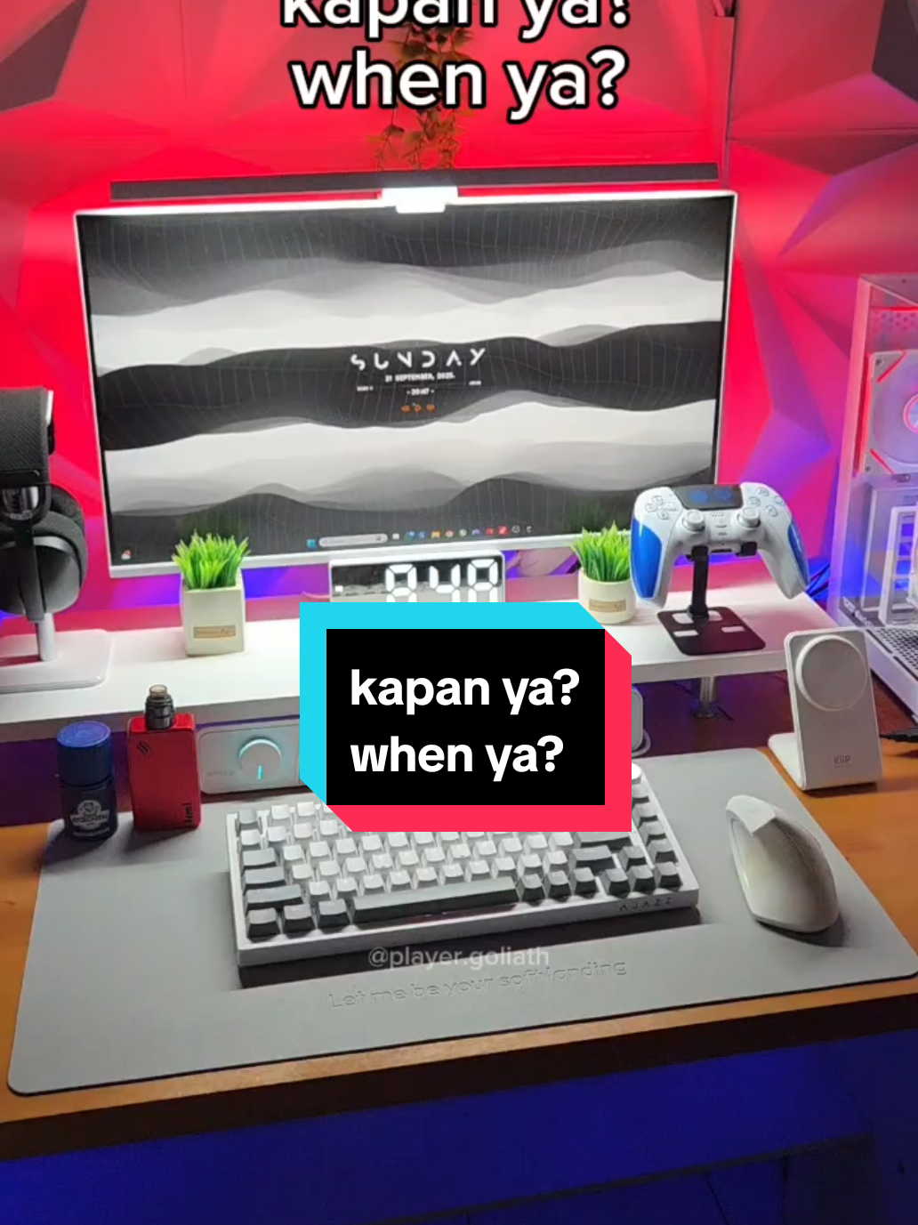 Semoga yang disemogakan tersemogakan!! Amiin pol kenceng 🤲🏻🤲🏻 #playergoliath #setuppc #setupgaming #whitesetup #fyppppppppppppppppppppppp 