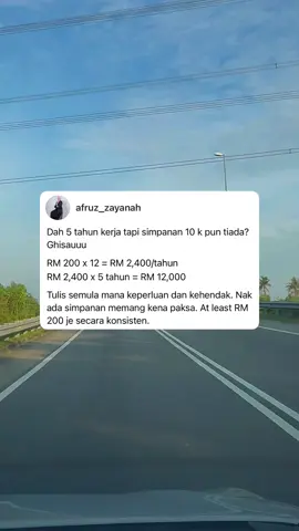 Dah 5 tahun kerja tapi tiada simpanan 10k? 🥹 #simpananemas #kewanganbijak #LearnOnTikTok #fyppppppppppppppppppppppp #savingmoney 