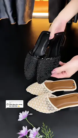 Trả lời @khuyên túi sách giày sục xinh lắm nè, chất đẹp mang êm chân #giaynu #giayxinh #giaysuc #sucluoi #sucnu 