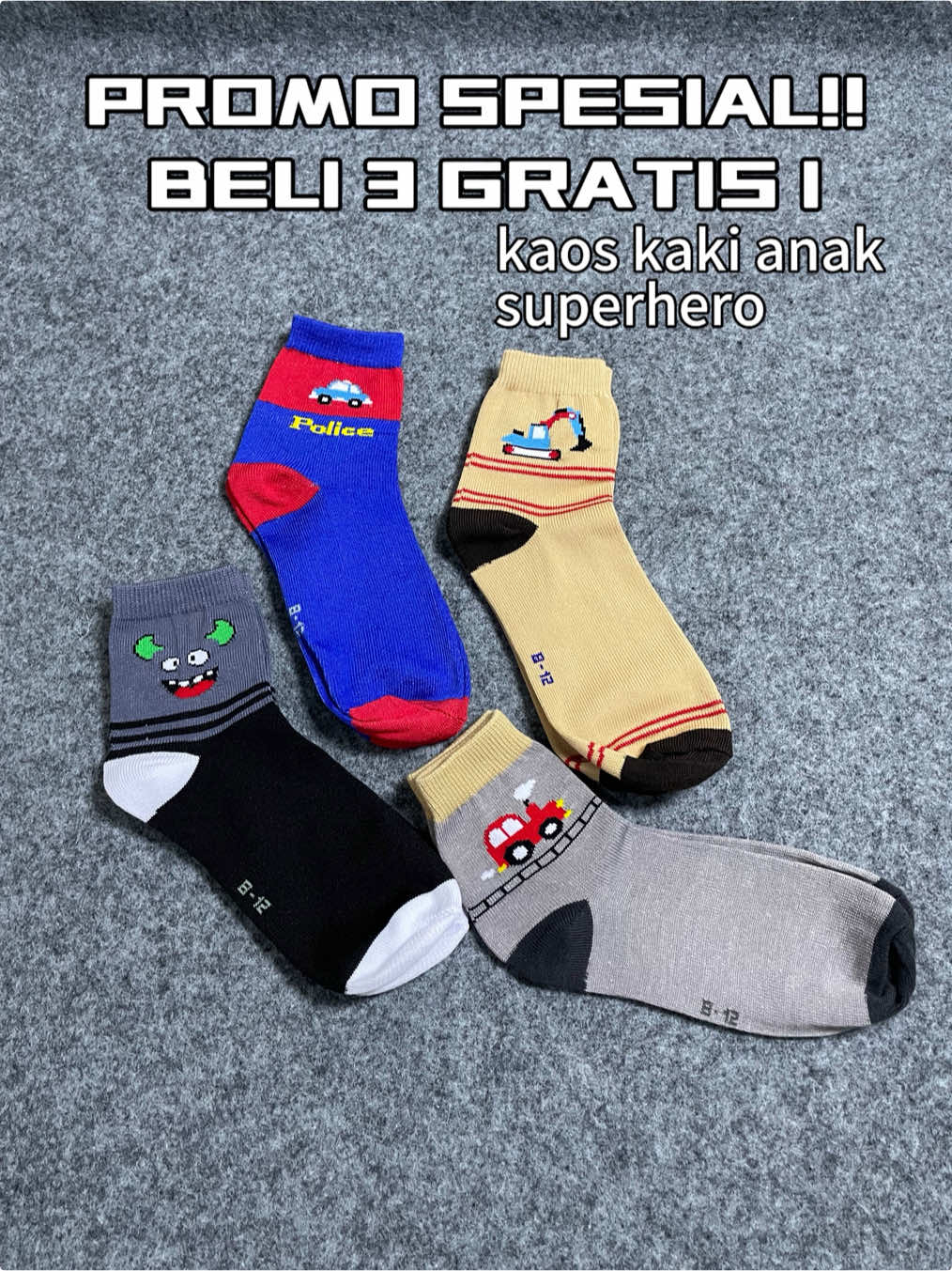 🦸‍♂️ Anak makin semangat pakai kaos kaki superhero favoritnya!. Promo spesial:BELI 3 GRATIS 1‼️.Buruan checkout sebelum kehabisan 🗑️✨#kaoskakianak #Superherokids #PromoSpesial #beli3gratis1 #anakanaklucu #kaoskakilucu #OOTDkids #kaoskakisuperhero #Tiktokshop 