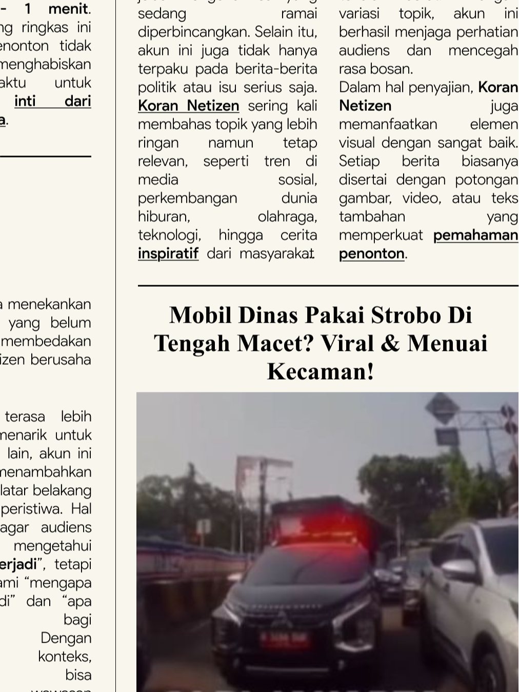 Mobil dinas pakai strobo + sirine di tengah macet Manggarai bikin heboh! Publik geram, padahal polisi lagi evaluasi penggunaan strobo di kota. Secara aturan boleh, tapi kalau bikin resah? Berita Selengkapnya : https://kornet.co.id #Strobo #MacetJakarta #MobilDinas #Sirine #ViralIndonesia #Jakarta #Polisi #BeritaViral #FYP #publik #zonaberitasingkat