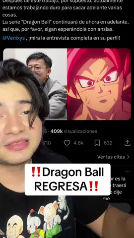 Dragon Ball REGRESA #dragonballz #dragonballsuper #goku #ssj 