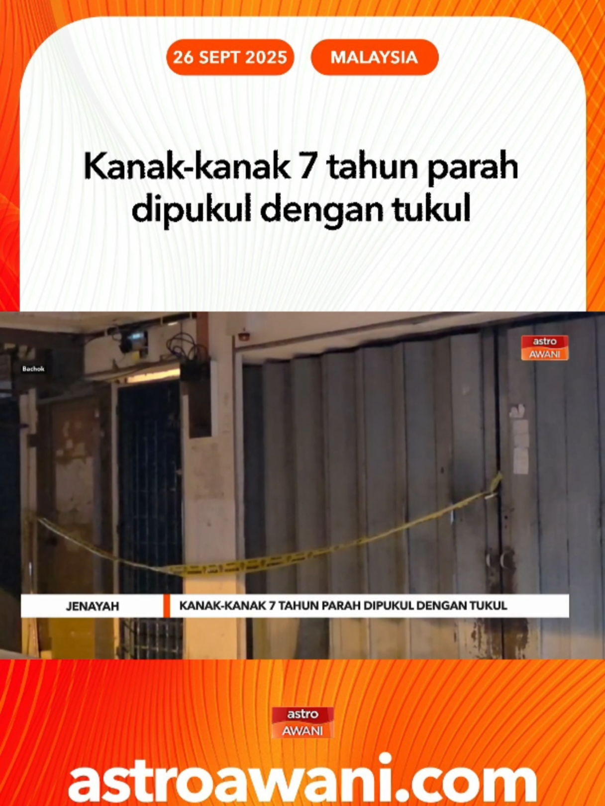 Murid darjah satu kritikal dipukul bapa saudara dengan tukul di Bachok, suspek 46 tahun ditemui maut di Pantai Melawi, polis siasat motif kejadian. #AWANInews