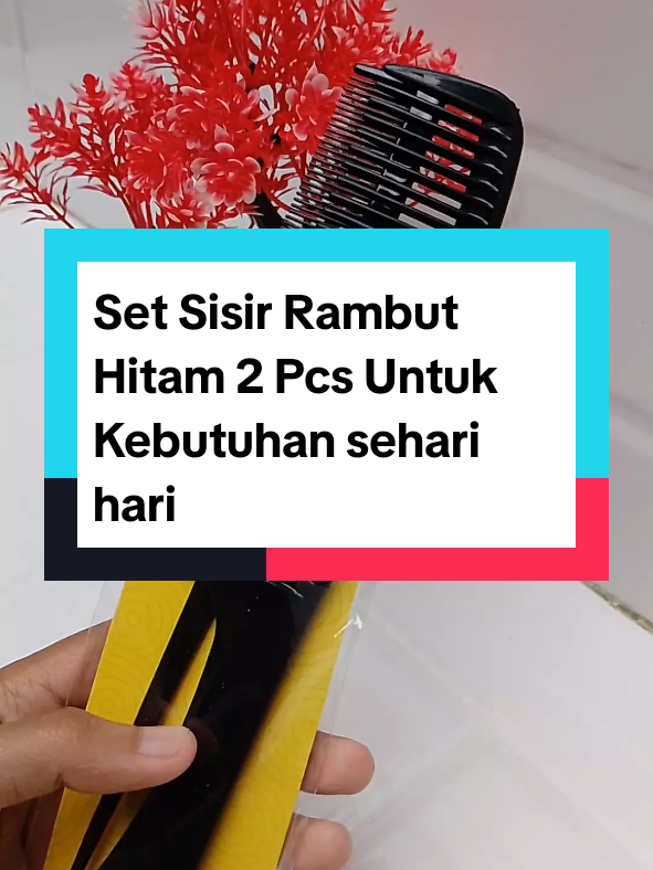 Set Sisir Rambut Hitam 2 Pcs untuk kebutuhan sehari-hari  #setsisir #sisir #sisirrambut #foryou #racuntiktok 