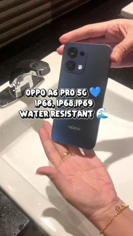 OPPO A6 Pro 5G 💙 — Engineered with triple IP66, IP68 & IP69 certification for maximum dust🪨 , water 🌊, and high-pressure resistance . #OPPOA6Pro5G #OPPOTahanKawKaw #IP66IP68IP69 #fyp 