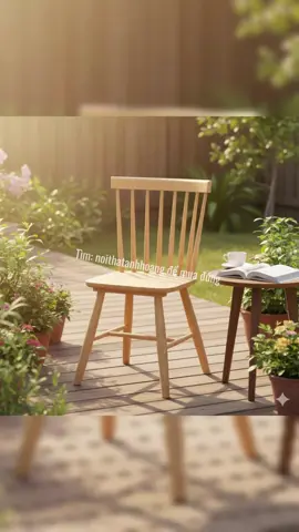 Ghế gỗ cao su 7 song, nét đẹp tự nhiên#noithatanhhoang #trendingvideo #decor #foryou #noithat 