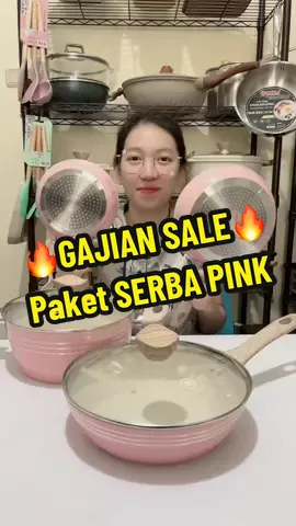 🔥#gajiansale PAKET SERBA PINK💕 Khusus hari ini HARGA MURAH POLLLL hanya di LIVE cici sekarang‼️ #fyp #panciset #wajanantilengket #panciantilengket 