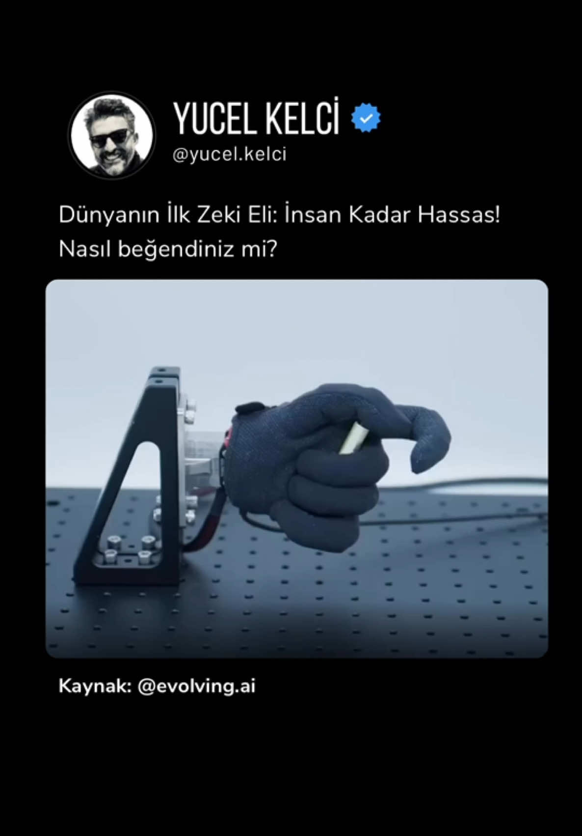 “İnsan Elinden Farksız: Çin’in Geliştirdiği Wuji Hand!” Teknoloji artık sınırları zorluyor! 🚀 Çin merkezli Pan Motor tarafından geliştirilen Wuji Hand, insan boyutlarında, dünyanın en hassas robotik ellerinden biri. 🔹 20 eklem (her parmakta 4 eklem) sayesinde parmakların her hareketini ayrı ayrı kontrol edebiliyor. 🔹 Buna rağmen sadece 600 gram ağırlığında. 🔹 Parmak uçlarında 15 newton güç uygulayabiliyor, 10 kg sabit kavrama kapasitesi var. 🔹 Makas, çubuk (chopstick) ya da düğme kullanmak gibi ince motor hareketleri başarıyla yapıyor. 🔹 20 kiloya kadar yük kaldırabiliyor ve defalarca darbeye dayanabiliyor. 🔹 Tekrar hareket hassasiyeti 10 mikrondan daha iyi – yani neredeyse kusursuz! Tüm bunların fiyatı yaklaşık 5.500$ 💰 Şimdilik hedefi robotik araştırmalar, hassas üretim ve belki de protez teknolojileri… Kısacası, Wuji Hand yalnızca bir robot eli değil, geleceğin iş gücü ve insan-robot iş birliği için atılmış dev bir adım! ✋🤖 👉 Sen de yapay zekâ ve robot teknolojileriyle nasıl gelir elde edebileceğini öğrenmek istiyorsan, profilimdeki e-kitabı hemen incele! #yucelkelci www.yucelkelci.com #WujiHand #RobotHand #ArtificialIntelligence #Robotics                       