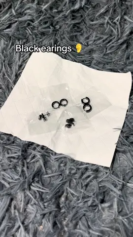 Black earings set #blackearings #earings #earingformen #punk #fyp 
