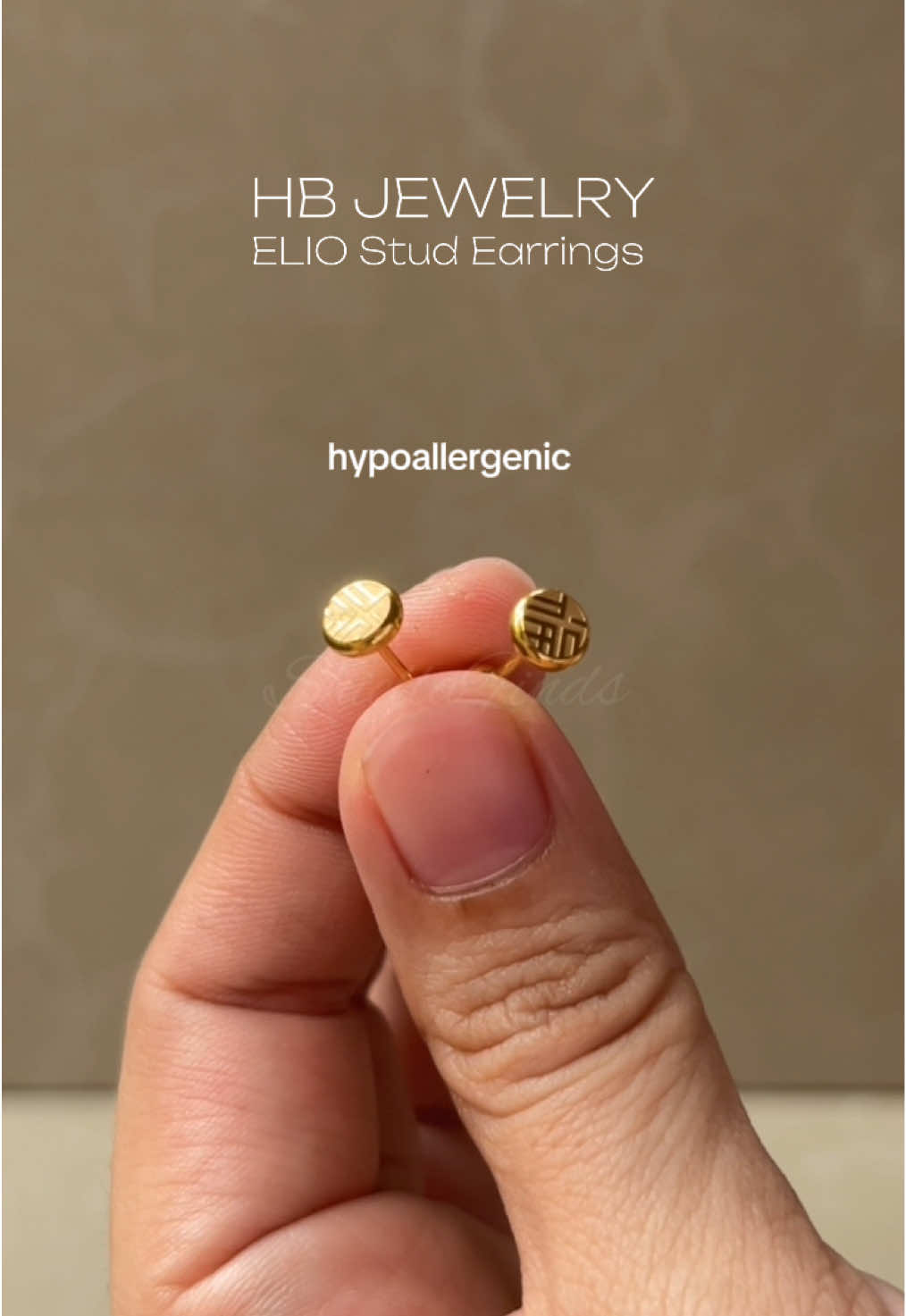 HB JEWELRY ELIO Stud Earrings, perfect for everyday use. #hbjewelry #studearrings #earings #fashinjewelry #fashionearring #fyp 
