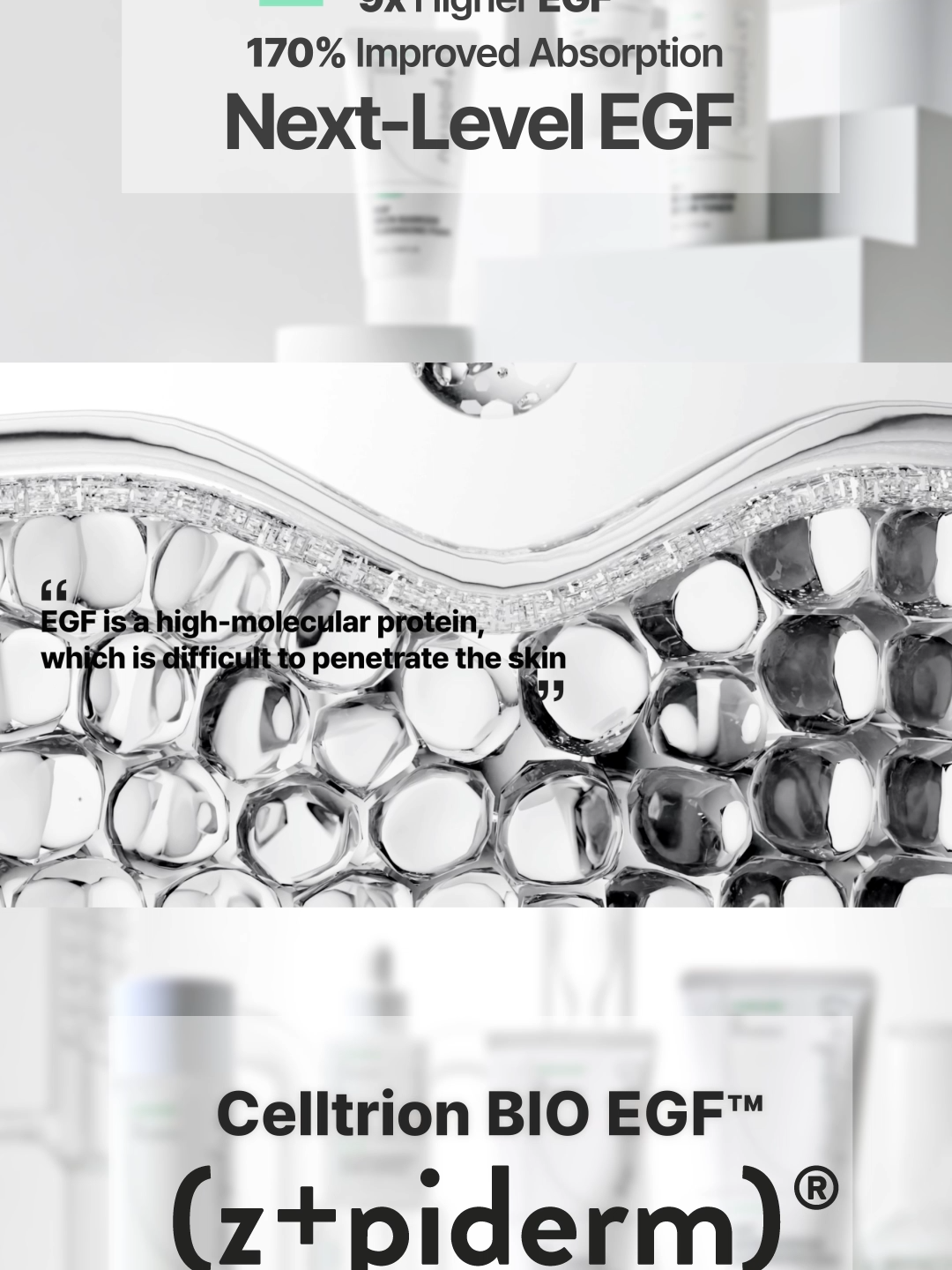 🔬Zipiderm Lab : Next-Level EGF EGF is a high-molecular protein that’s difficult to reach deep into the skin. 🧬 We redesigned its structure from the ground up to ensure effective delivery. That’s Celltrion Bio EGF™, a completely new approach to EGF, reaching where it matters most. Celltrion Bio EGF™ ☑️9x Higher EGF ☑️170% Improved Absorption At the Zipiderm Lab, science meets skincare innovation🧪✨ #zipiderm #zipidermlab #EGF #CelltrionBioEGF #skincare #kskincare #kbeauty #koreanskincare #acneskin #dryskin #koreanskincare #celltrionskincure #glassskin #skincarehacks #skincaretip