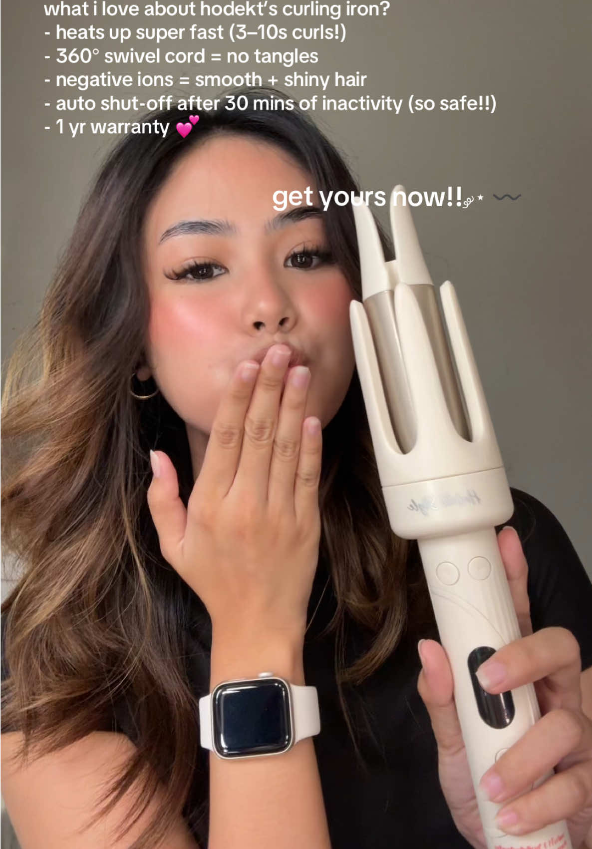 my hair routine just got easier thanks to @hodekt-global.ph @Hodekt Style !! 🩷                                                    #hodekt #curlingiron #hodektph #hodektglobalph 