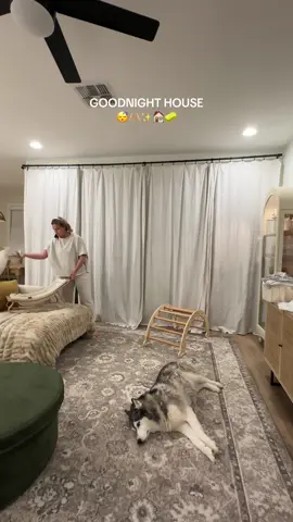 Put my house to sleep with me 🥰 Trying to make this a habit again after taking a brief hiatus while being pregnant and I couldn’t stick to any of my normal routines 🤪 it always makes for a better morning when you know the house is already clean ✨👌🏼 #goodnight #MomsofTikTok #housereset #mom #momlife 