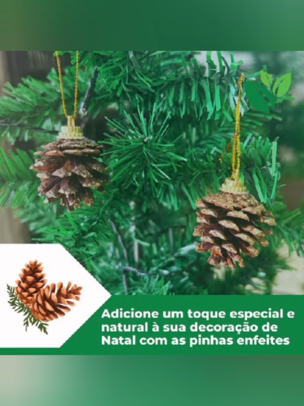 🎄 Kit 12 Pinha Enfeite Decoração De Árvore de Natal. 📌 Link 👇 você pode copiar e colar  https://s.shopee.com.br/1BDFWOsCW0 #pinhadenatal #decoracaodenatal #natal #enfeitedenatal #decoração 