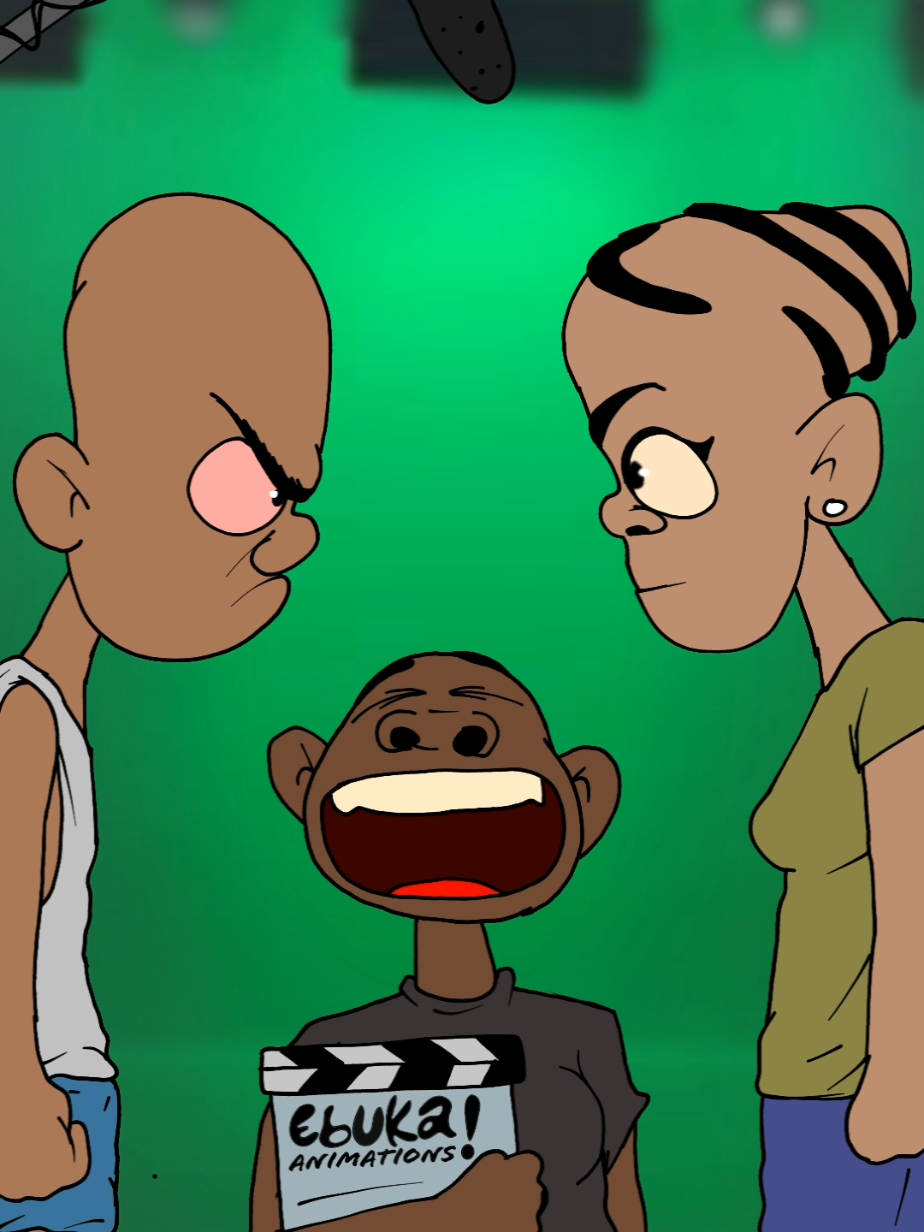 I thought it was a kissing scene 😁😂 acting is not my passion abeg 🤣 click the Bio link to watch more 👆🏾  @Ebuka Pen  #acting  #animation #foryoupage #fyp #funnyanimation 