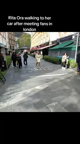 Rita Ora in london making her way to her next event after meeting fans.  #fanmeeting  #muscian  #london  #foryour  #fyp 