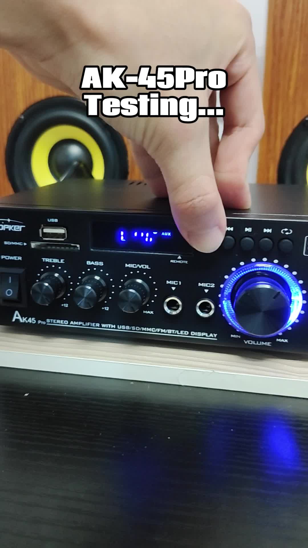 Power up your sound 🔊⚡
AK45 Pro Amp 🎶 400W Max 🚀
Bluetooth 5.0 📡 USB/SD/RCA 🎧
Perfect for home theater 🎬 & karaoke 🎤 #subwoofer #bluetoothspeaker #wirelessspeaker #subwoofers #bluetoothspeakers #homeaudio #soundbar #bluetoothamp #homeelectronics #2in1speaker