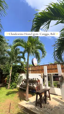 Clandestino Hostel Gym, Canggu Bali! Great for those on a budget🫡 #canggu #cangguhostel #canggugym #backpacker #aybl 