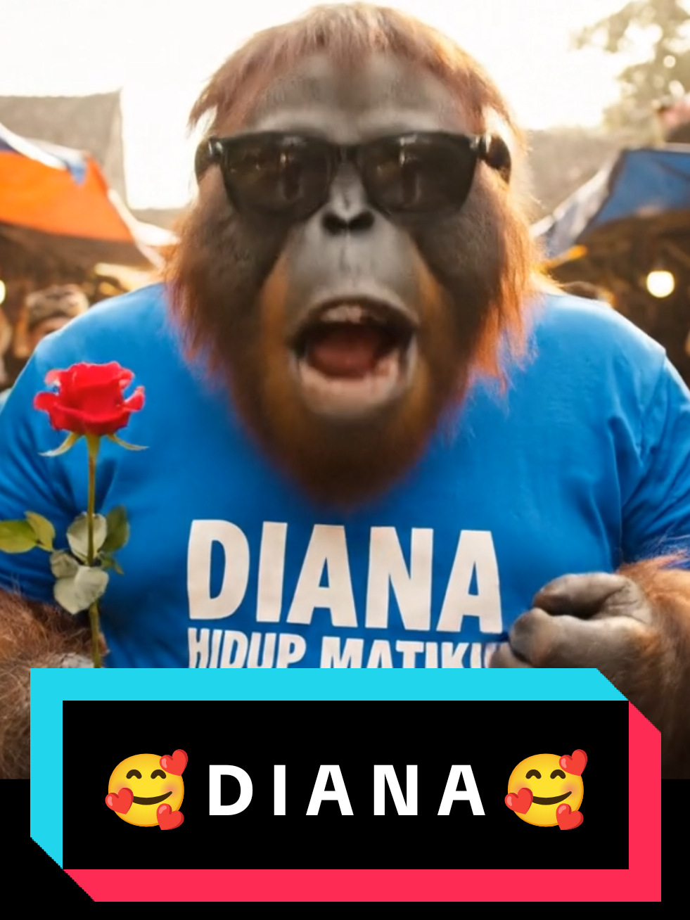 buat yg punya nama #diana hidup matiku 😁 #orangutan #veo3 #ai #videoai 