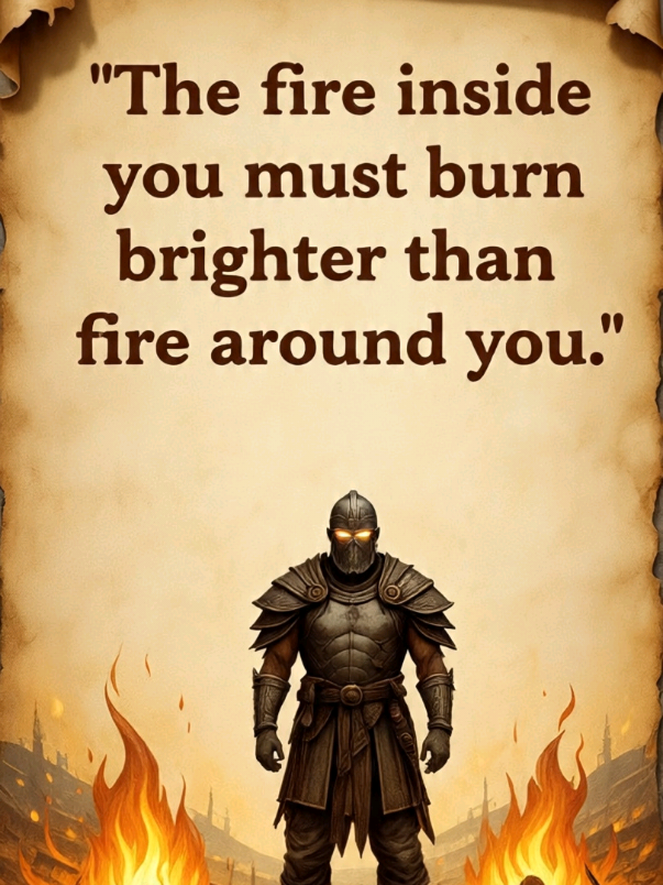 The fire inside you must burn brighter than fire around you #motivation #quotes 