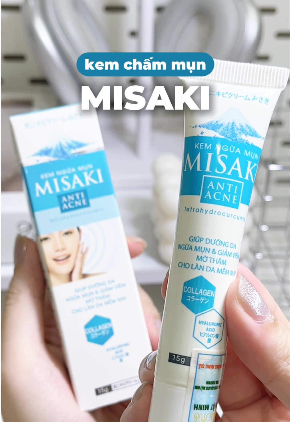 Kem chấm mụn Misaki 💙 #kemmunmisaki #kemchammun #misaki #skincare #xuhuong 