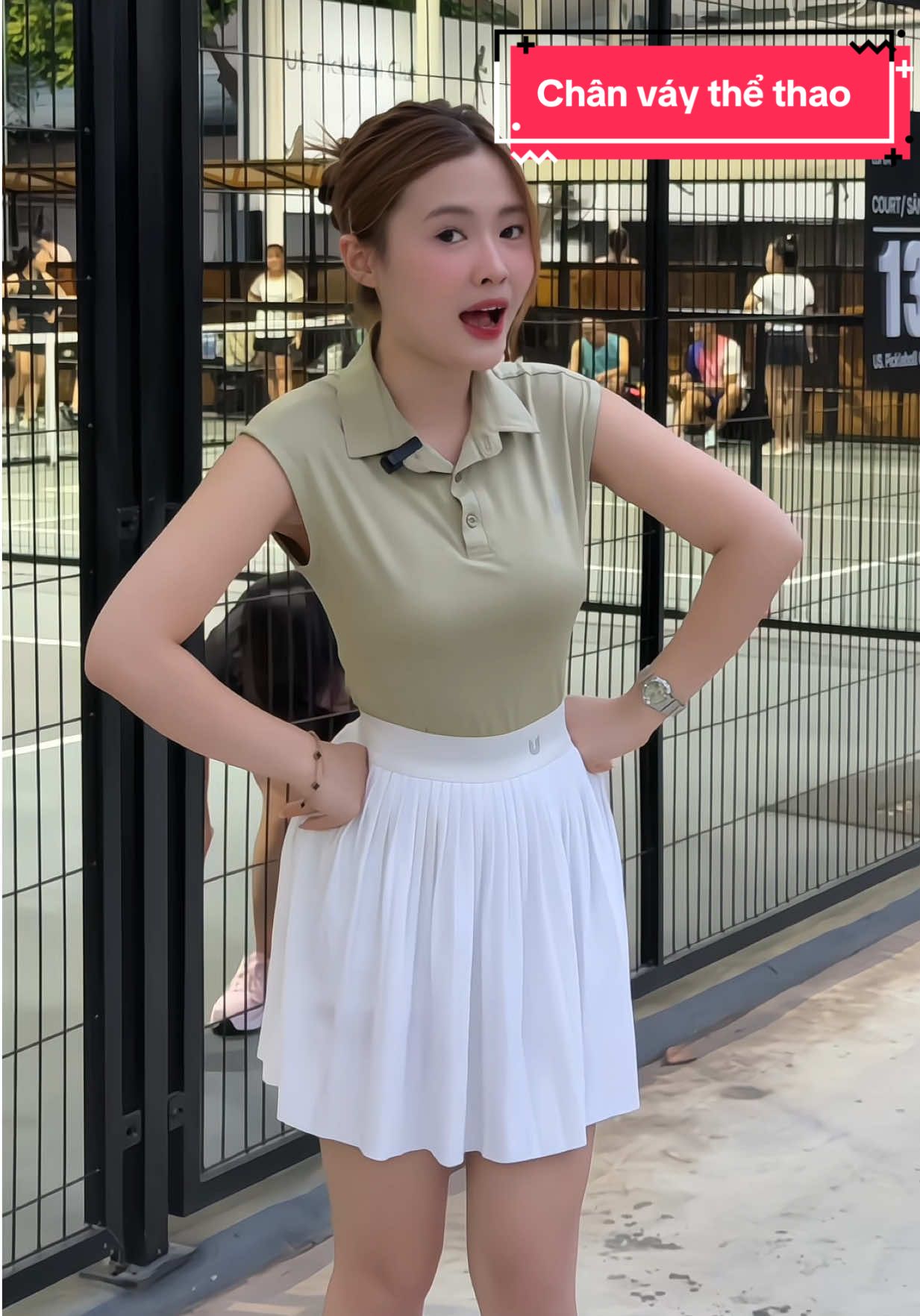 Chân váy thể thao #huếbabii #chanvaythethao #todayuwear 