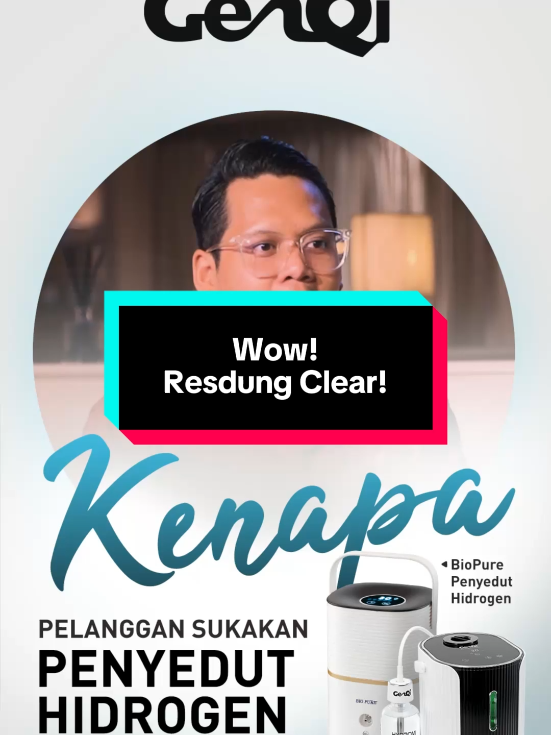 Bayangkan resdung yang kuat boleh hilang macam ni 😍 Memang wajib cuba! #GenQi #HydrogenInhaler #TheScienceofHydrogen #Elken