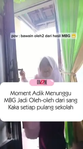 Kasih sayang kakak itu sederhana. Selalu ingat bawain oleh-oleh buat adik tercinta. Dengan MBG jadi Oleh-oleh, manisnya jadi lengkap sampai rumah. #trending #viral #genzine #mbg #makanbergizigratis 