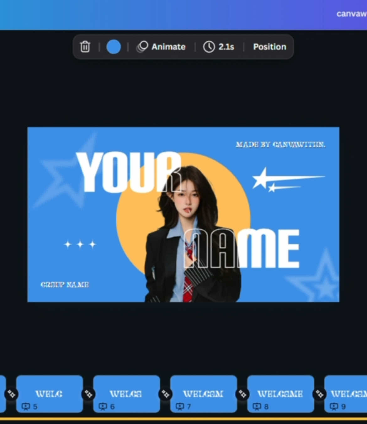 Lên sóng ngay cho ae một con intro cực đã bằng canva nhé #intro #canva #canvatips #canvahacks #canvadesign 
