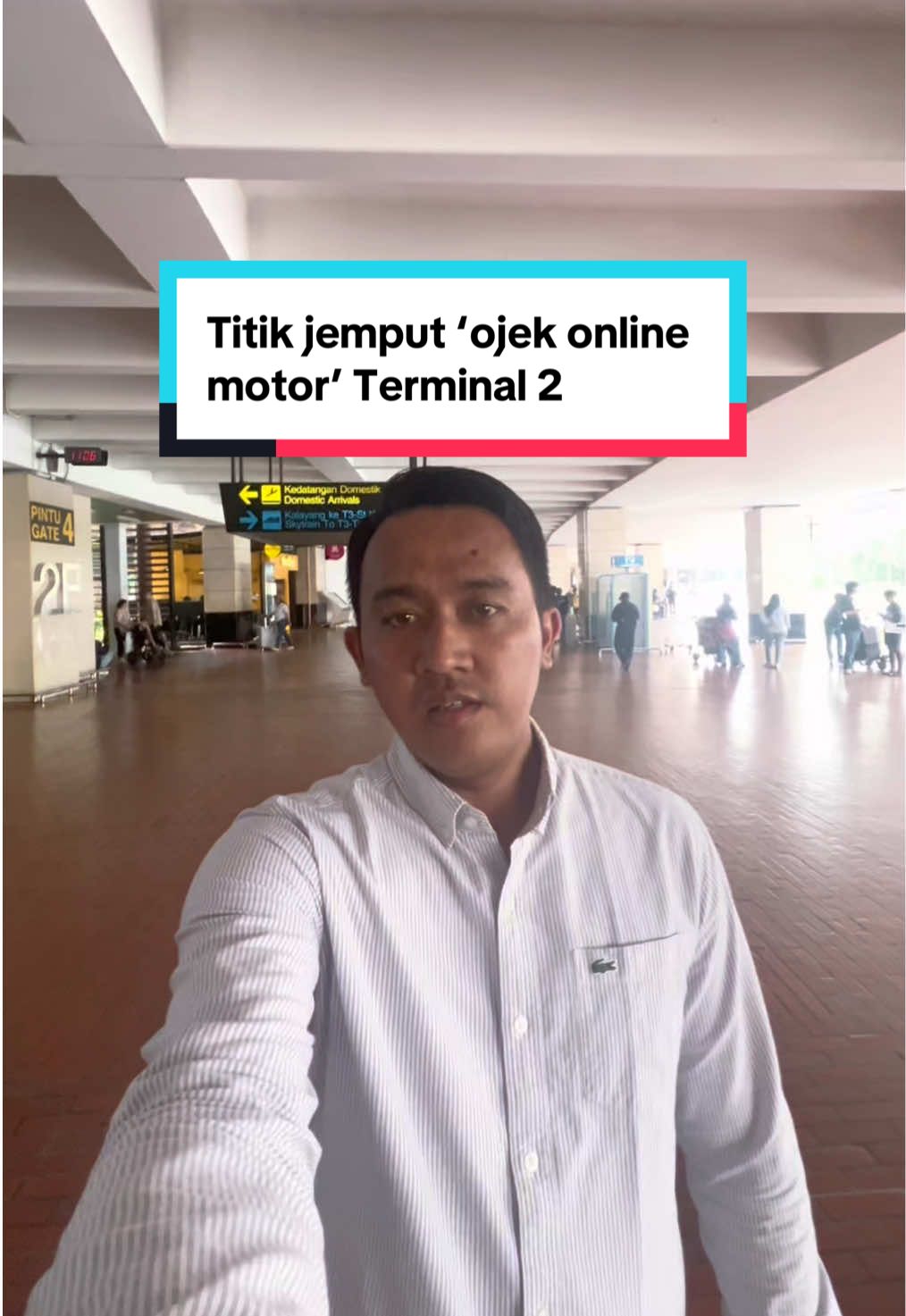 Membalas @🧜🏼‍♀️ Titik jemput ojek online motor Terminal 2 ✈️ #bandarasoekarnohatta #ojekonlinebandara #ojekbandara 