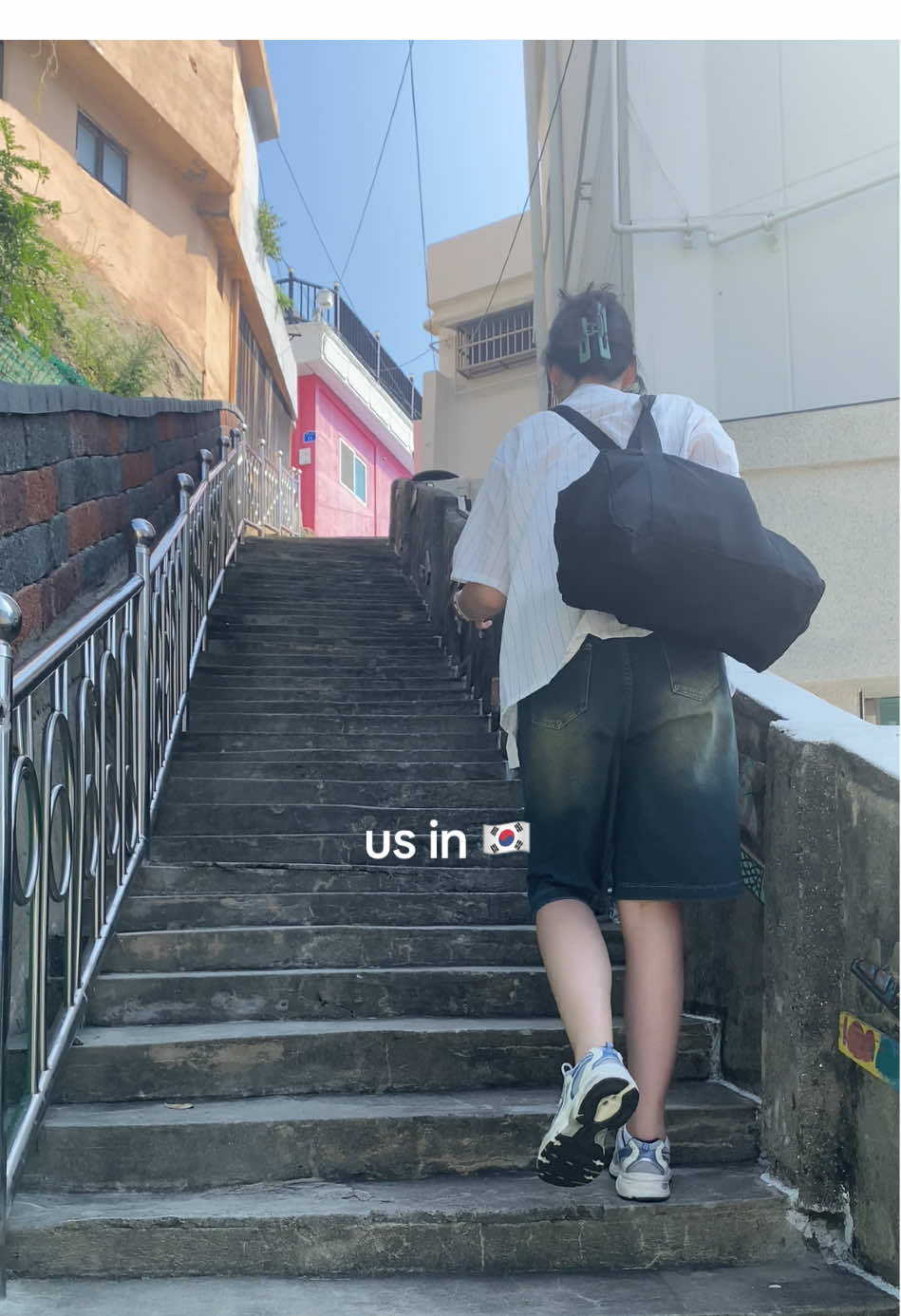 busan gamcheon culture village was definitely an experience 🙂‍↕️ (all fun and games till u have to go up and down the stairs at the metro bc u got lost💀) @molls ★ #southkorea #travel #stairs #seoul #busan 