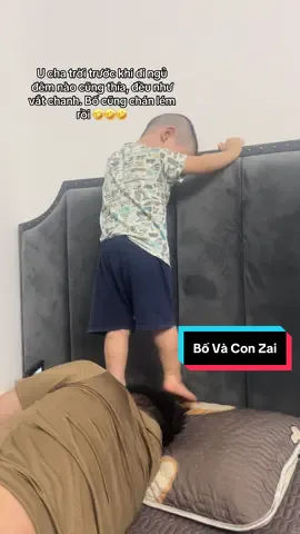 Đầu bố như cái gối, bụng bố như thú nhún, lưng bố như cầu trượt. Haha #embedangyeu #mebimsua #xuhuong 