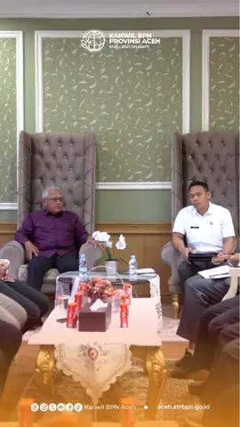 Kamis, 26 September 2025 – Kakanwil BPN Aceh menerima kunjungan Pemerintah Kabupaten Aceh Barat. Pertemuan ini menjadi ruang koordinasi sekaligus memperkuat sinergi dalam pelaksanaan program pertanahan, serta membahas berbagai langkah strategis guna mendukung pembangunan daerah.