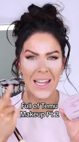 I would not have believed this until I tried it😱 Doing a full face of Temu makeup part 2!🤣 Should we test more!? #makeup #makeupchallenge #beauty #affordablemakeup #makeuptutorial 