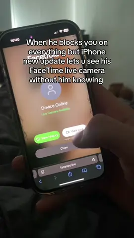 When he blocks you on everything but iPhone new update lets u see his FaceTime live camera without him knowing #facetime #iphone 