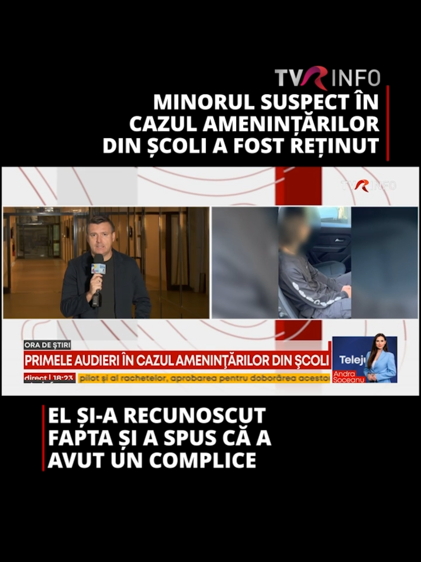 Procurorii Direcției de Investigare a Infracțiunilor de Criminalitate Organizată și Terorism – Structura Centrală au dispus reținerea adolescentului de 17 ani suspectat că a trimis mesaje către sute de școli și spitale din țară, în care amenință că va comite „un adevărat masacru” #news #tvrinfo #fyp #viralromania #foryoupage❤️❤️ #romania #justitie #DIICOT #amenintari #suspect #adolescent