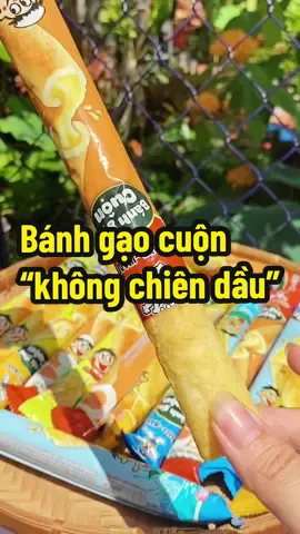 Bánh gạo cuộn “không chiên bằng dầu”, món ăn vặt lần đầu tiên em mới thử. Ăn món này không lo tăng ký nè, nhiều hương vị để mình lựa chọn lắm #doanvat #banhgaoWantwant #WANTWANT 