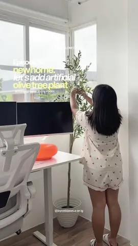 LET’S ADD ARTIFICIAL OLIVE TREE PLANT IN MY ROOM 🏠🔐 #artificialolivetree #olivetreeplant #livingalonediaries #contentcreator #tiktokaffiliate 