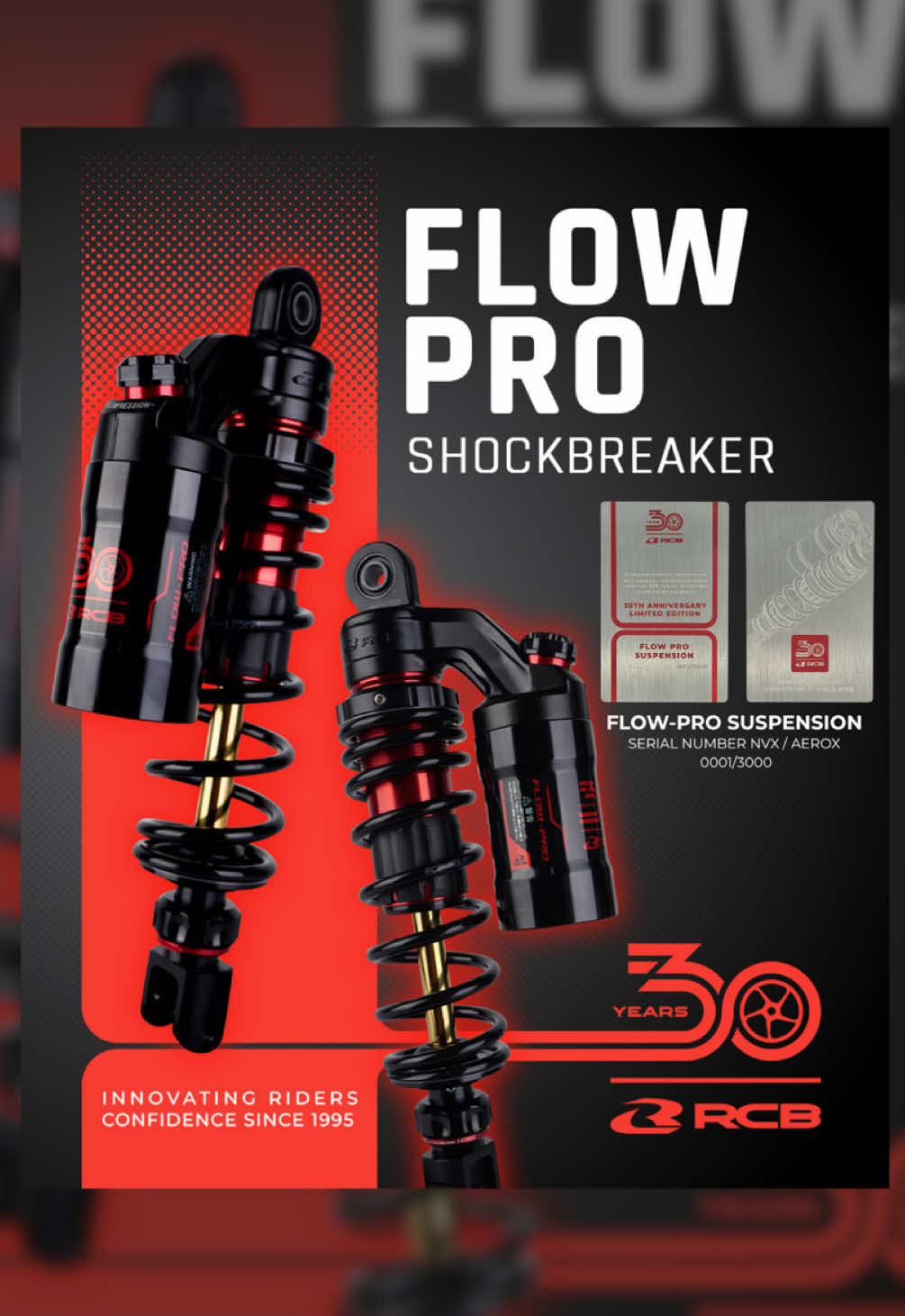 Own the RCB 30th Anniversary Special Edition before it turns rare! 🔥  🔒 Unique Serial Number Identity  📩 Exclusive Registration Special 30th Anniversary  🏍️Chance to Win Yamaha XMAX  ⚠ Limited stock all across Indonesia ⚠  #RCB30thAnniversary #RideWithRCB #OnceIn30Years #LimitedRelease #bikersindonesia 