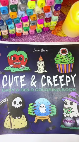 Flip through my Cute & Creepy Coloring book 👻  https://irenblumartstudio.etsy.com #asmrsounds #flip #flipaclip #coloring #coloringbook #halloween2025 