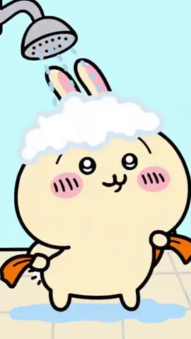 Breaking news: Usagi finally had bath time 🚿🤣 #ちいかわ #chiikawa #usagi #hachiware #nagano #kawaii #fun #funny 